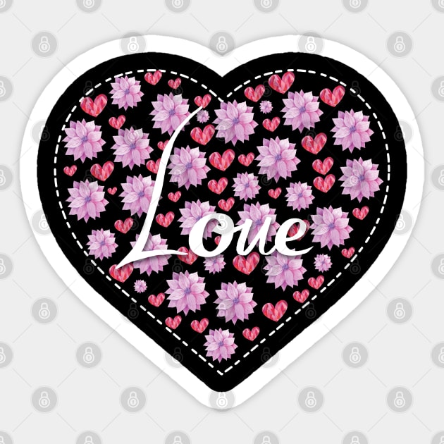 Womens Mother's Day Love Heart Floral Flowers Gift Sticker by Fargo